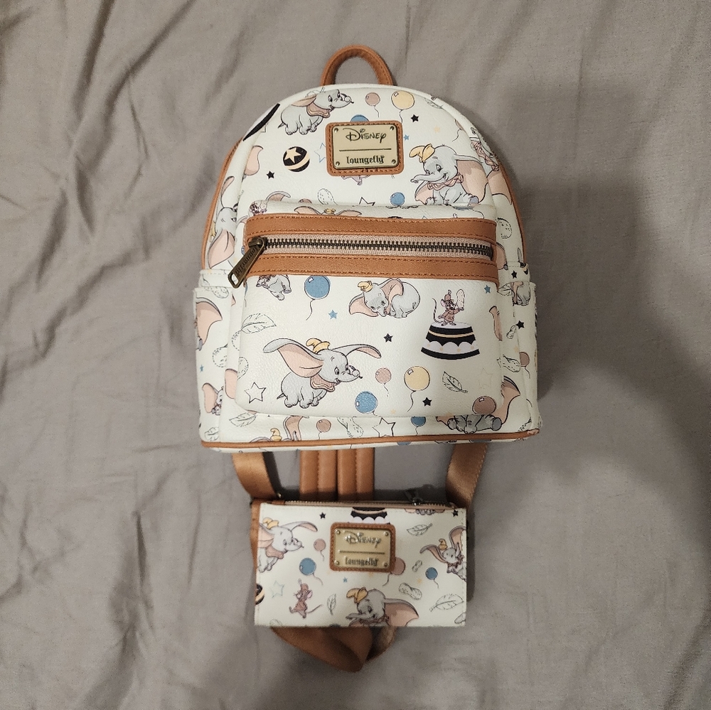 Loungefly Dumbo Mini Backpack & Matching Wallet